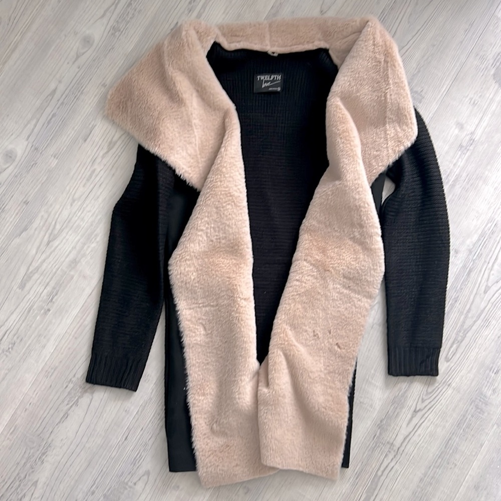 Knit and faux suede cardigan ♥️